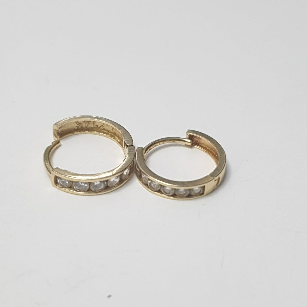 ARRACADAS PAR ORO 14 K 1.5 GRMS (SEMINUEVO)