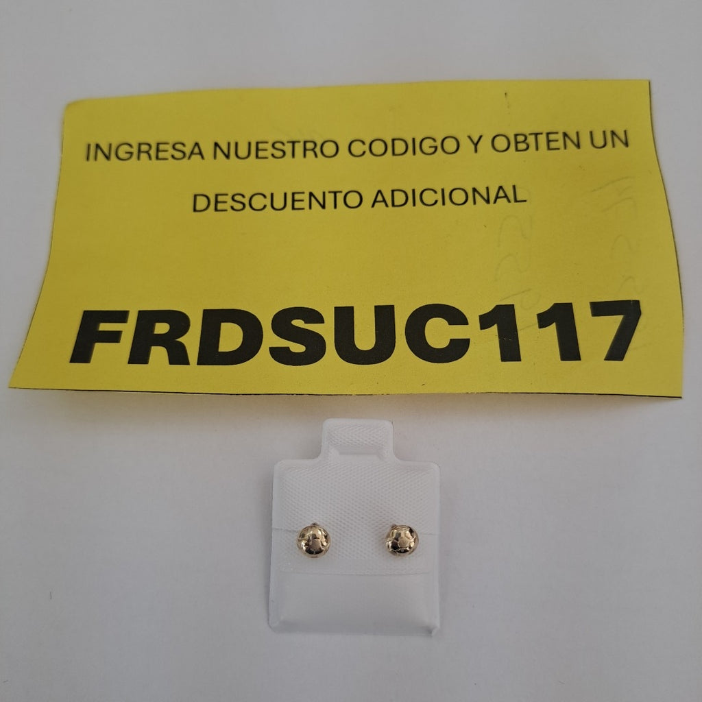 BROQUELES BROQUEL FIG BALON DE FUTBOL 14K 0.2387 GR (NUEVO)