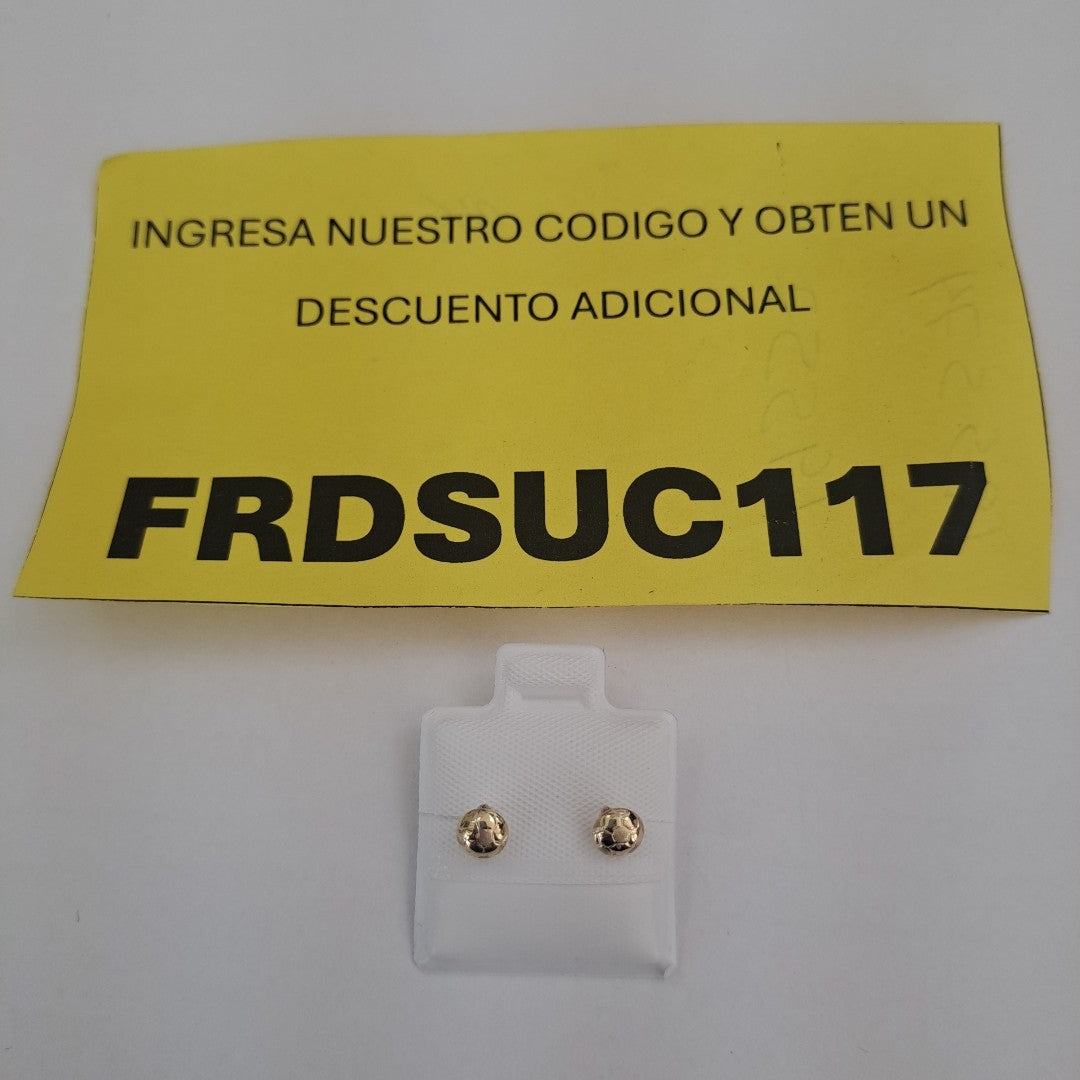 BROQUELES BROQUEL FIG BALON DE FUTBOL 14K 0.2387 GR (NUEVO)