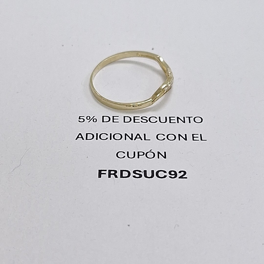 ANILLOS CON CIRCONIAS 14K TALLA 7 0.9 GR (NUEVO)