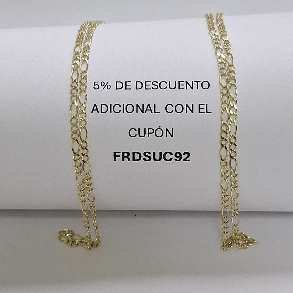CADENA TEJIDO 3X1 14K 55 CM 2.3 GR (NUEVO)