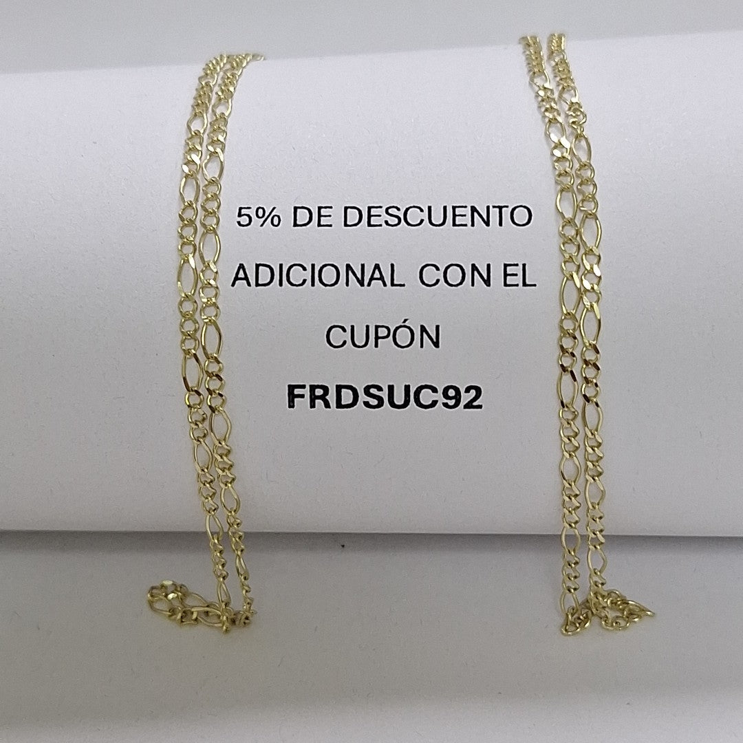 CADENA TEJIDO 3X1 14K 55 CM 2.3 GR (NUEVO)