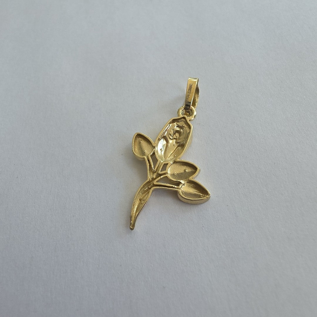 DIJE ROSA 10K 1.5 GR (NUEVO)