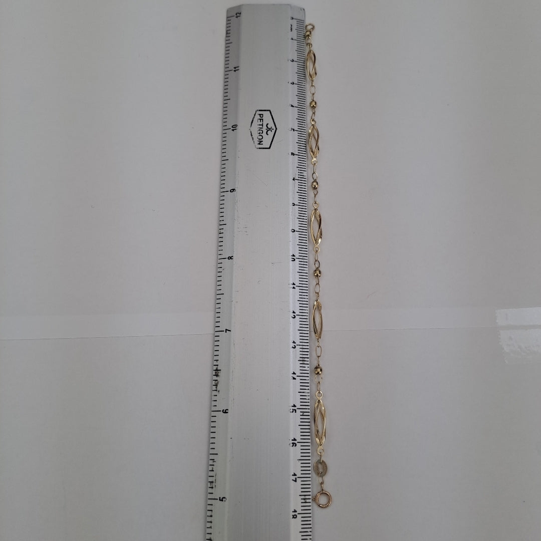 PULSERA ESPECIAL 14K 18 CM 2 GR (NUEVO)