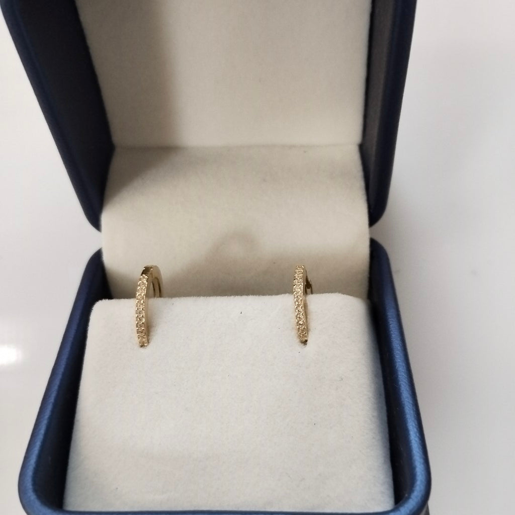 ARETES ARRACADAS CON CIRCONIAS 14K 1.2 GR (NUEVO)