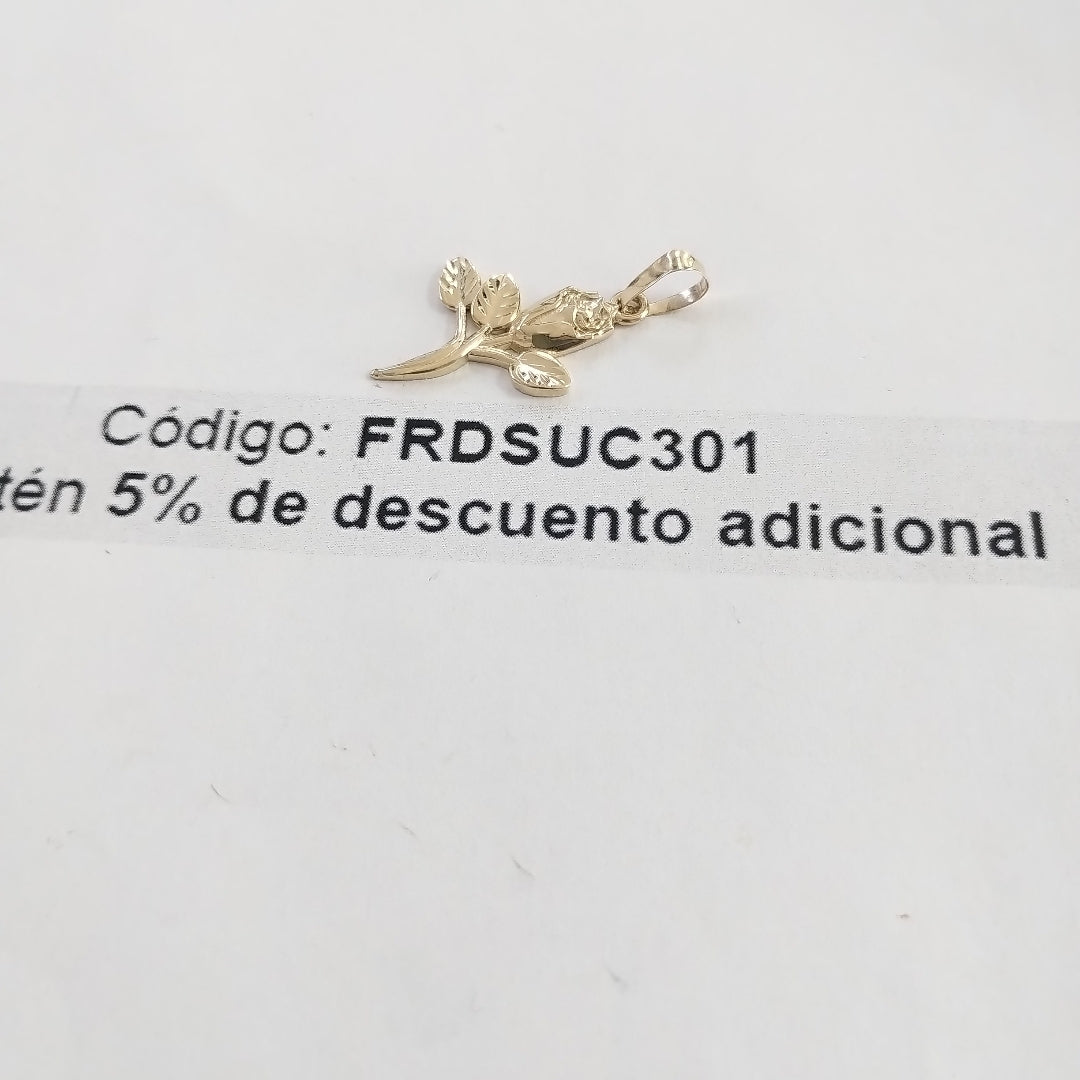 DIJE ROSA 10K 1.4 GR (NUEVO)