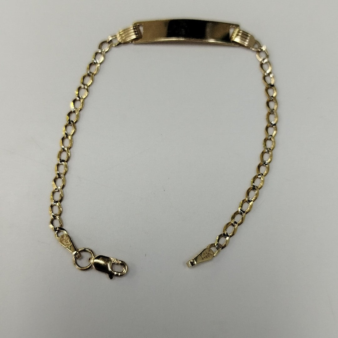 PULSERA ESCLAVA BARBADA 14K 16 CM 2.8 GR (NUEVO)