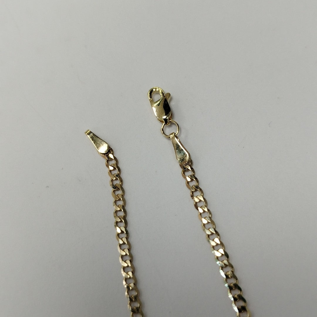 PULSERA TEJIDO BARBADA 14K 18 CM 2.1 GR (NUEVO)