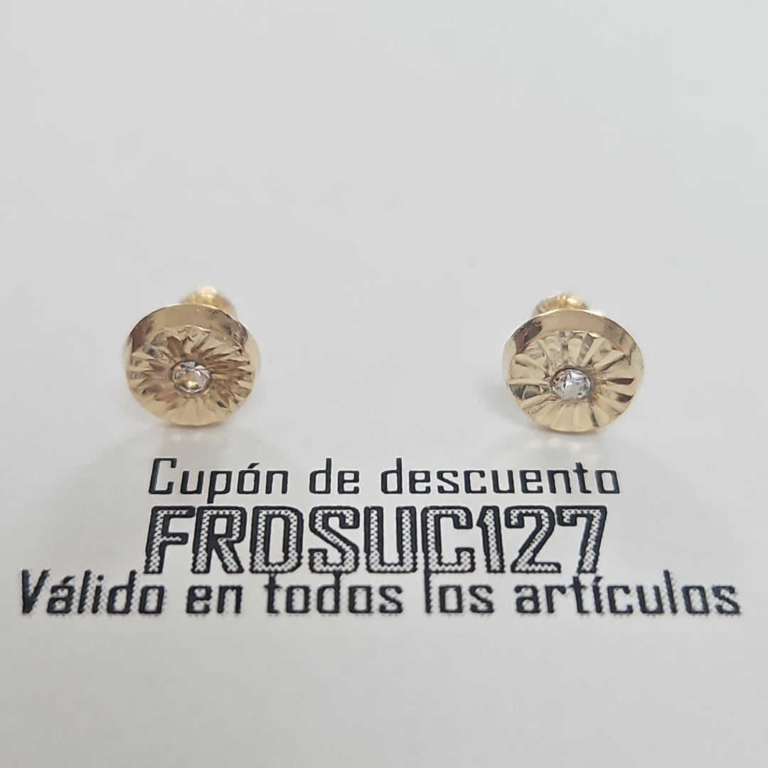 BROQUELES BROQUEL FIG BOTON C CIRCONIA 14K 0.2916 GR (NUEVO)