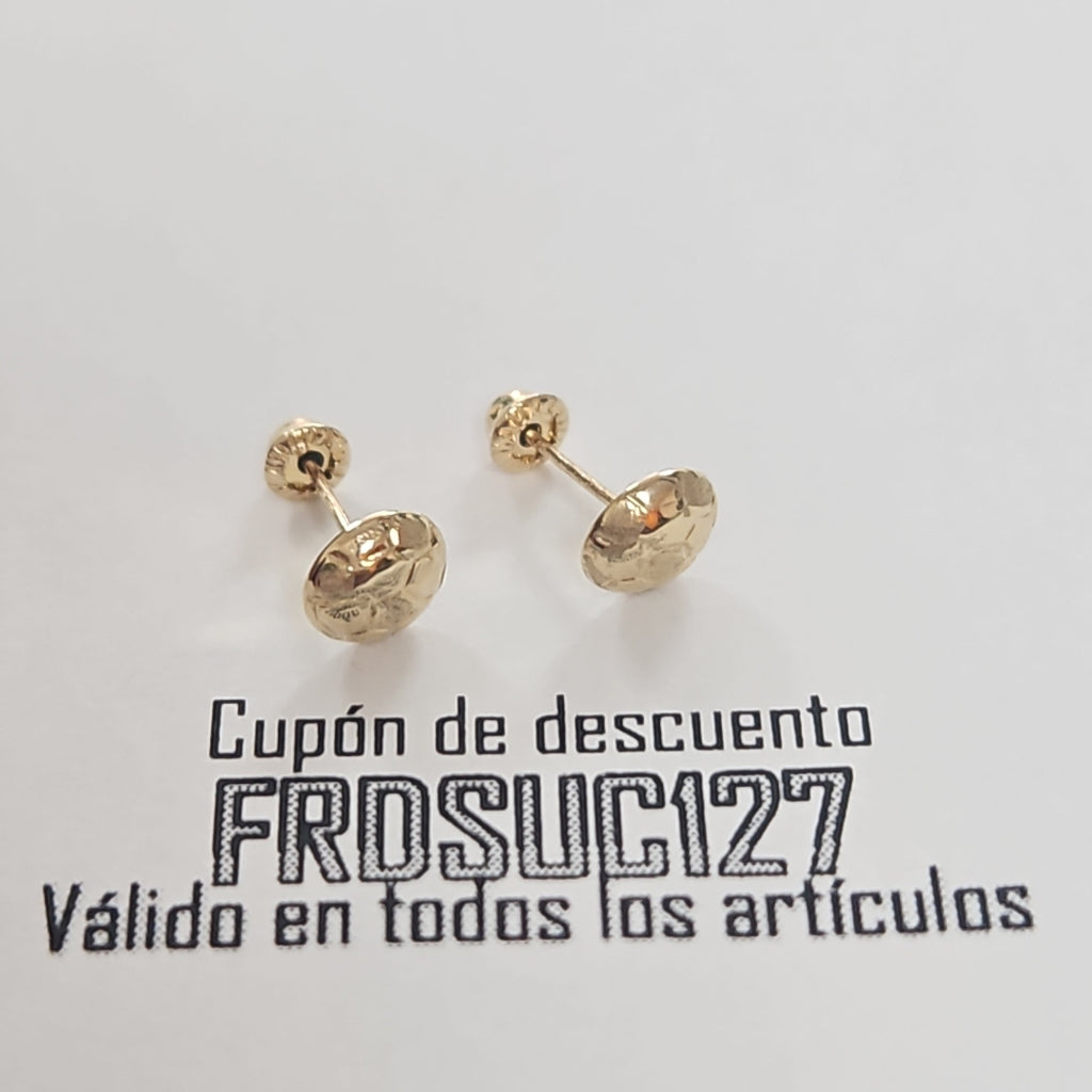 BROQUELES BROQUEL FIG BALON DE FUTBOL 14K 0.2387 GR (NUEVO)