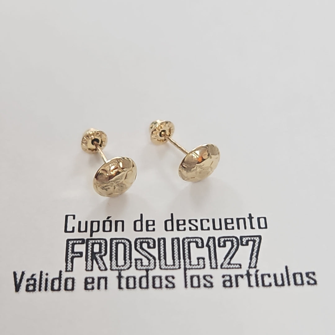 BROQUELES BROQUEL FIG BALON DE FUTBOL 14K 0.2387 GR (NUEVO)