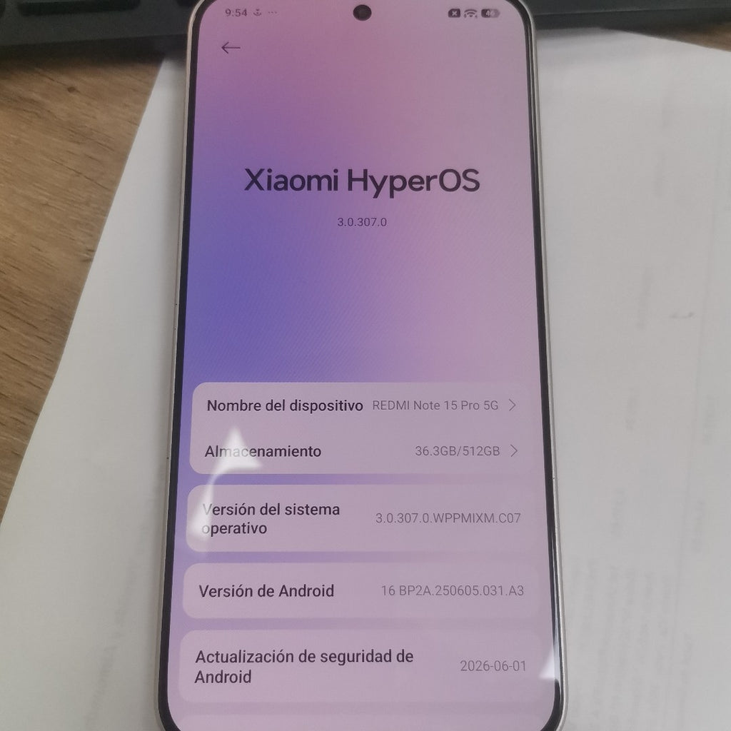 CELULAR XIAOMI REDMI NOTE 15 PRO 5G 25080RABDG (2026) 512 GB 8 GB RAM (SEMINUEVO)