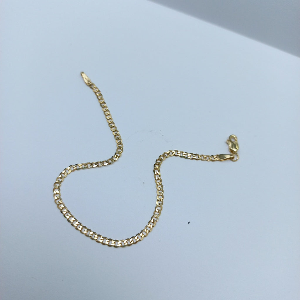 PULSERA TEJIDO BARBADA 14K 18 CM 2.1 GR (NUEVO)