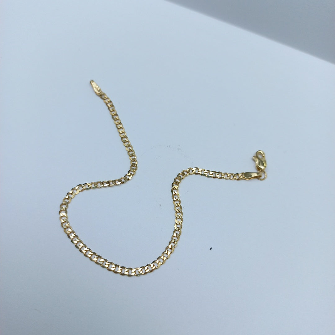 PULSERA TEJIDO BARBADA 14K 18 CM 2.1 GR (NUEVO)