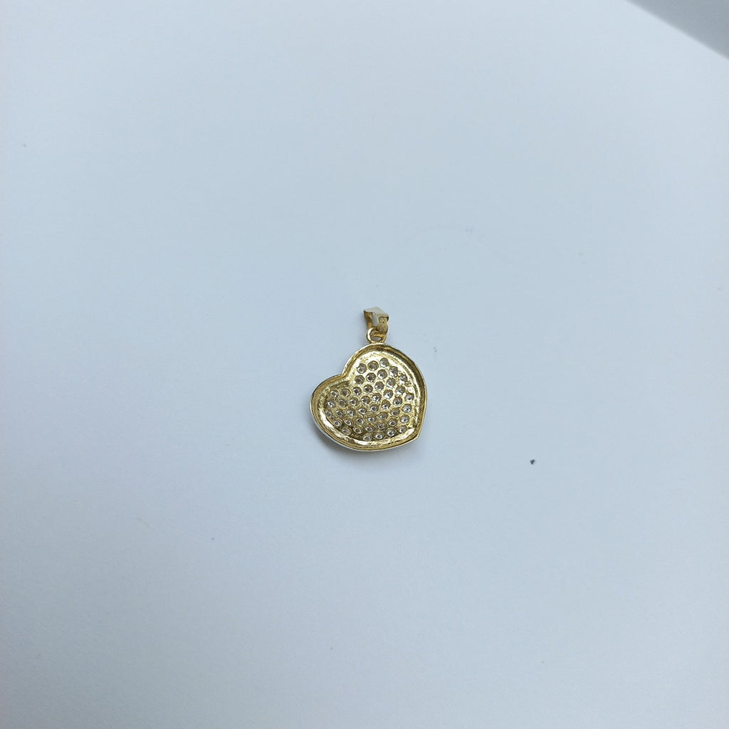 DIJE CORAZON CON CIRCONIAS 14K 1.8 GR (NUEVO)