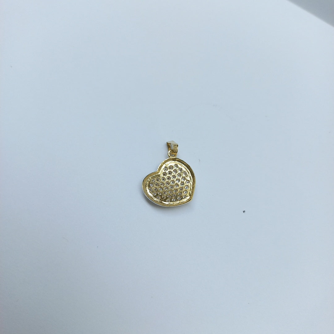 DIJE CORAZON CON CIRCONIAS 14K 1.8 GR (NUEVO)