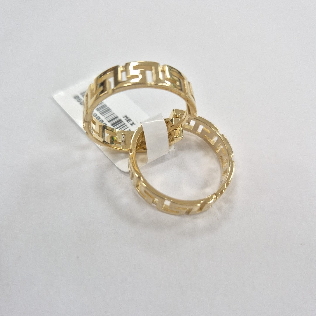 ARETES ARRACADA C GRECAS 14K 7.4 GR (NUEVO)