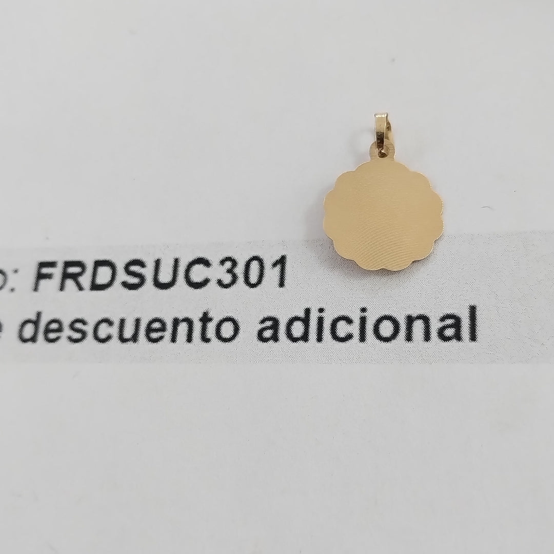 DIJE MEDALLA RELIGIOSA 14K 0.8 GR (NUEVO)