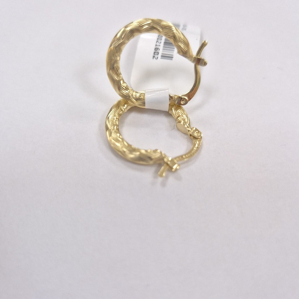 ARETES TEJIDO ARRACADAS ASTRIADAS 14K 2 GR (NUEVO)