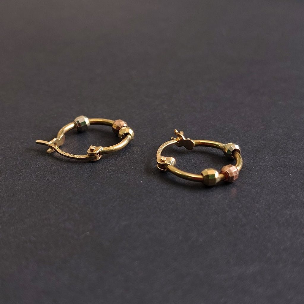 ARRACADAS PAR ORO COMBINADO 10 K 1,10 GRMS (SEMINUEVO)