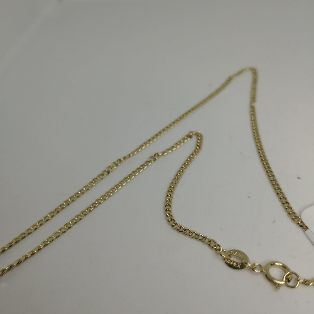 CADENAS TEJIDO BARBADA ORO 10K 55 CM 3.8 GR (NUEVO)