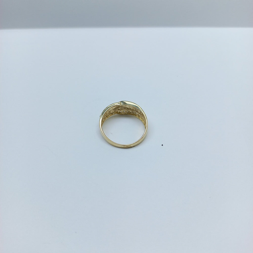 ANILLOS C CIRCONIAS 14K TALLA 7 2.8 GR (NUEVO)
