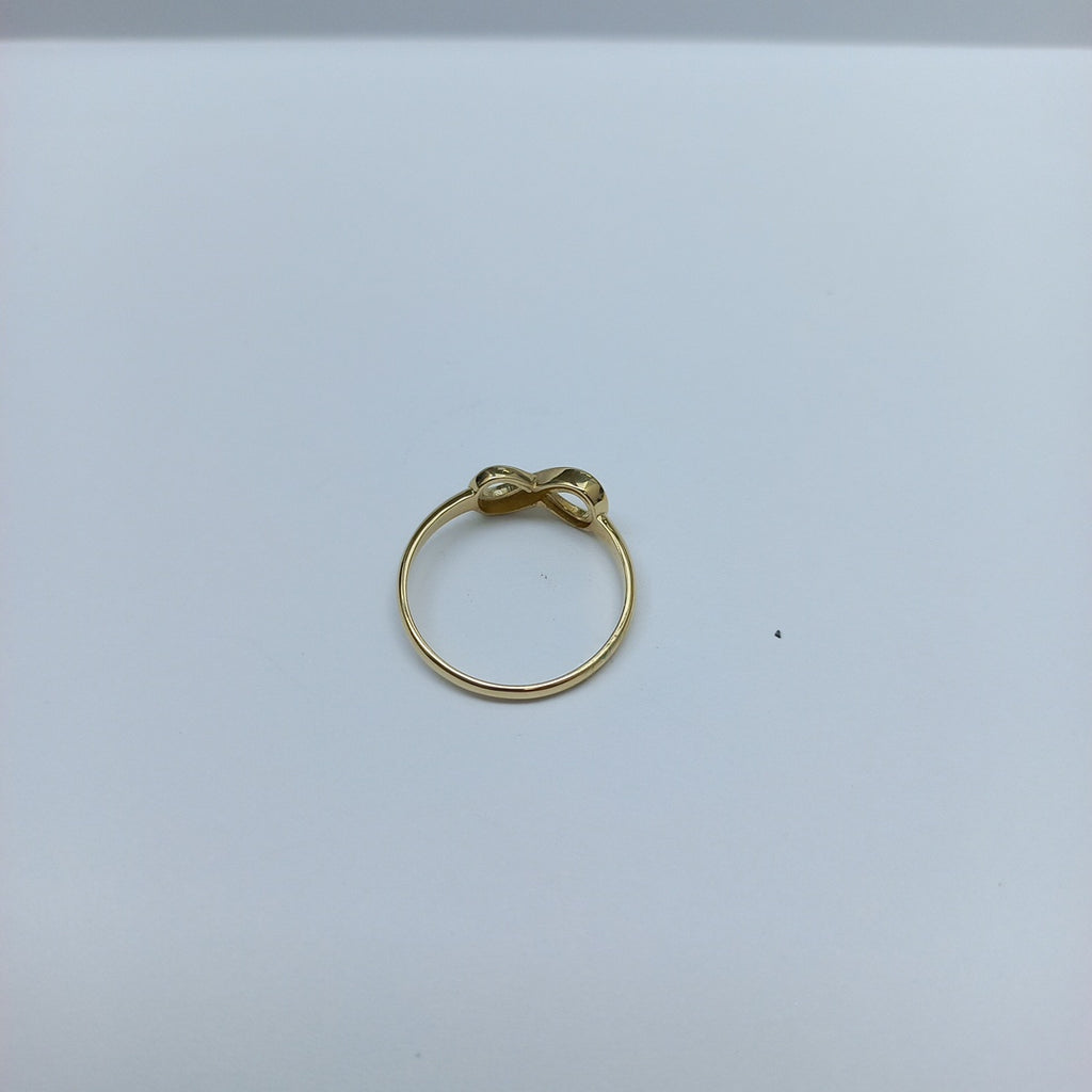 ANILLO ANILLITO FIG INFINITO C CIRCONIAS 14K 9 TALLA 1.9 GR (NUEVO)