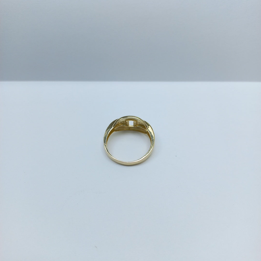 ANILLO ANILLITO C CIRCONIAS 10K 8.5 TALLA 2.7 GR (NUEVO)