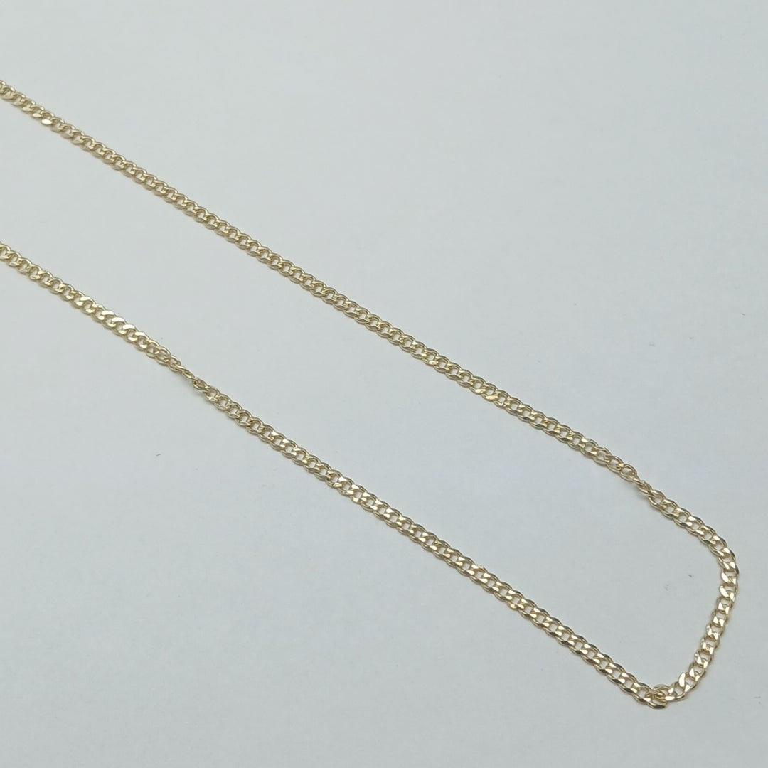 CADENAS TEJIDO BARBADA ORO 10K 55 CM 3.8 GR (NUEVO)
