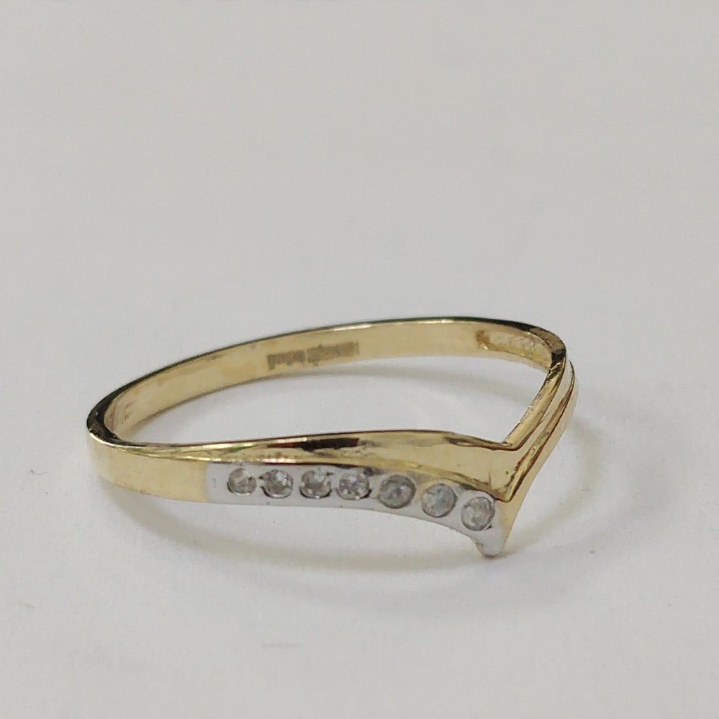 ANILLOS C CIRCONIAS 14K TALLA 8 1 GR (NUEVO)