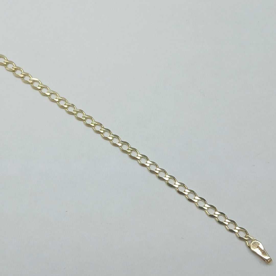 PULSERA TEJIDO BARBADA 14K 21 CM 3.8 GR (NUEVO)