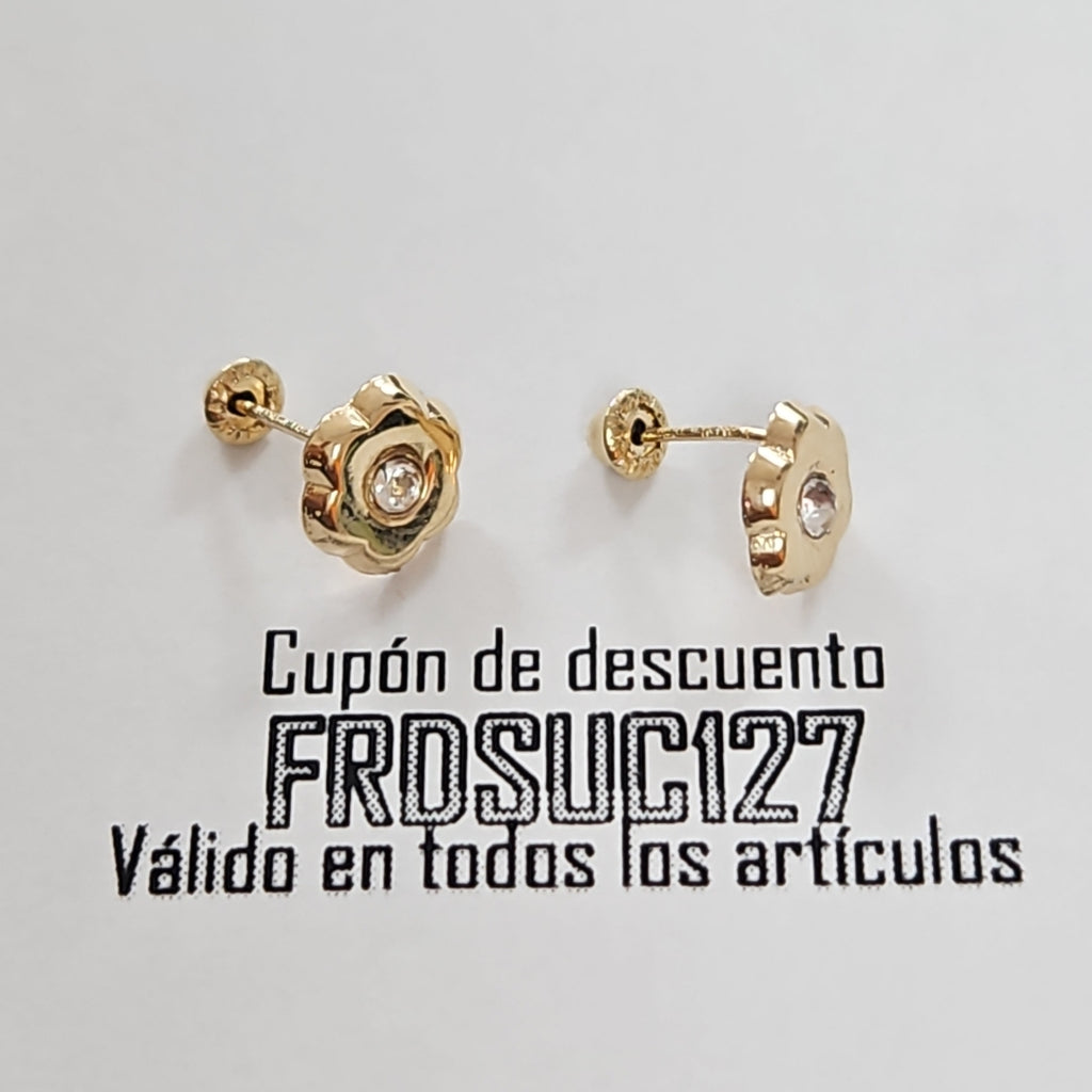 BROQUELES BROQUEL FIG FLOR C CIRCONIA 14K 0.2581 GR (NUEVO)