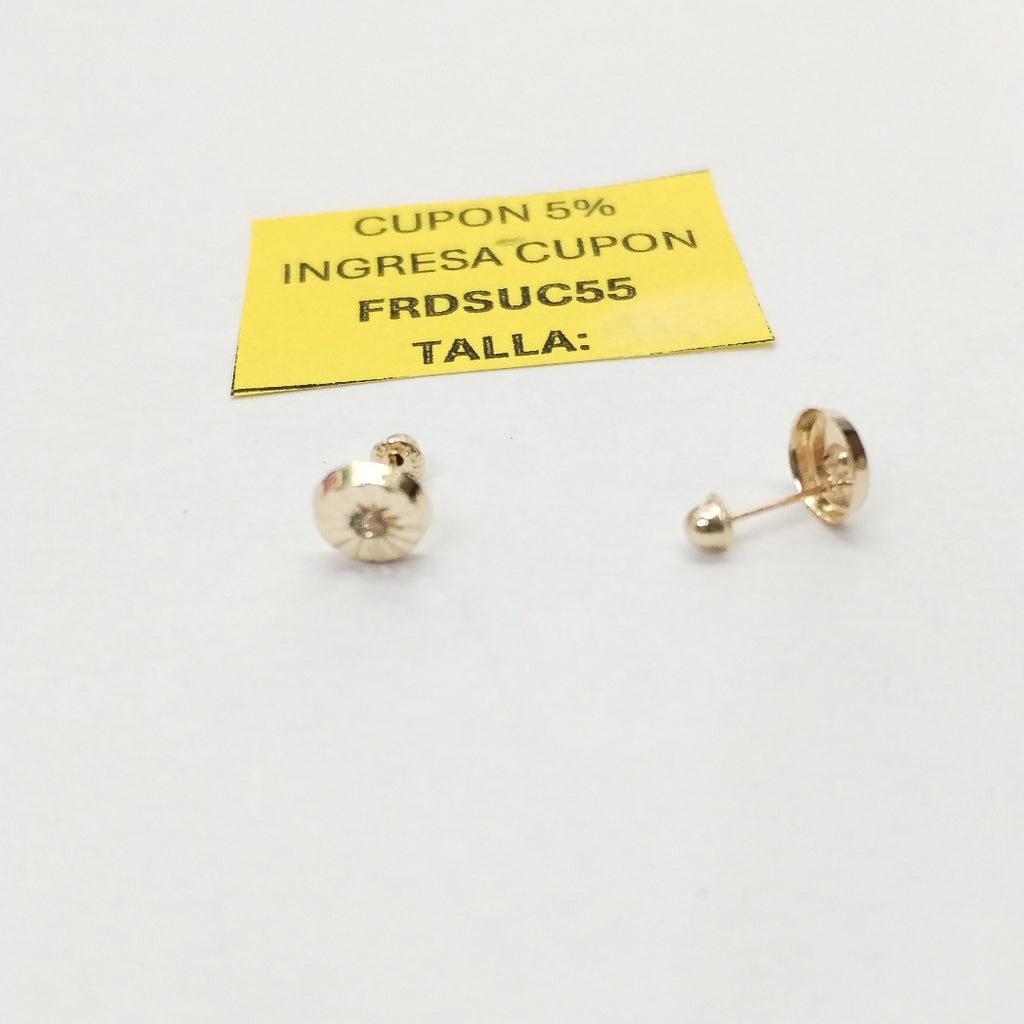 BROQUELES BROQUEL FIG BOTON C CIRCONIA 14K 0.2916 GR (NUEVO)