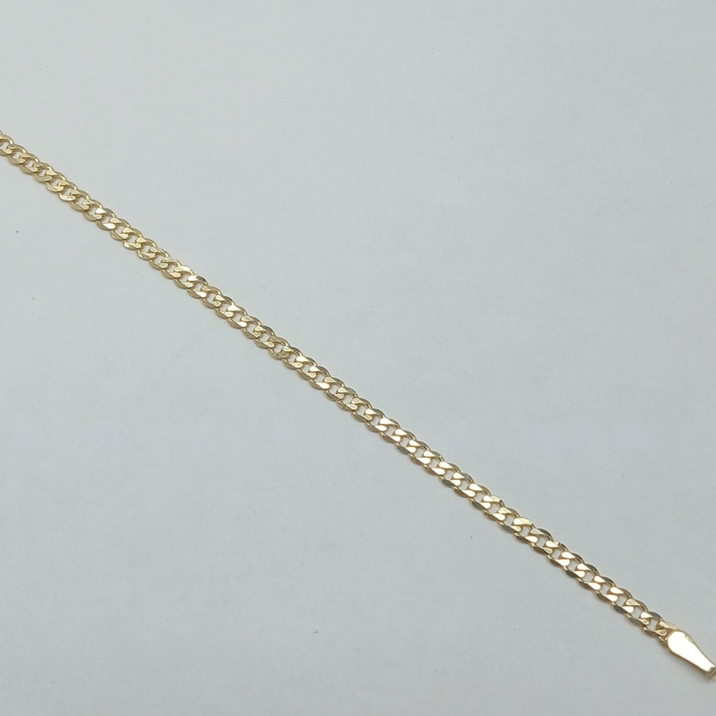 PULSERA TEJIDO BARBADA 14K 18 CM 2.1 GR (NUEVO)