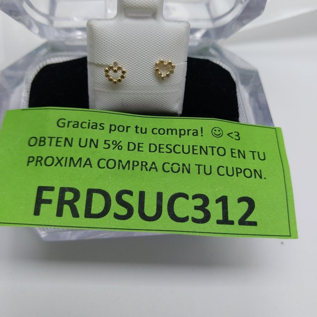 BROQUELES BROQUEL FIG CORAZON 14K 0.23 GR (NUEVO)