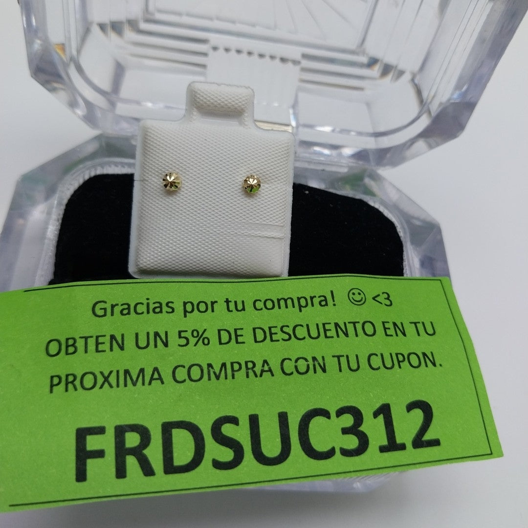 BROQUELES BROQUEL FIG HONGO 14K 0.17 GR (NUEVO)