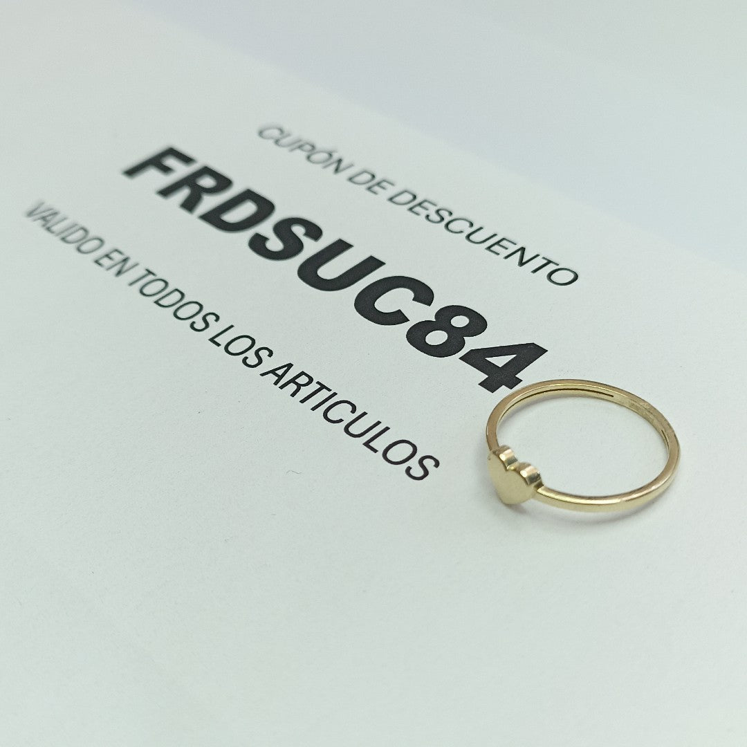 ANILLOS ANILLITO FIG CORAZON 10K TALLA 7 1.1 GR (NUEVO)