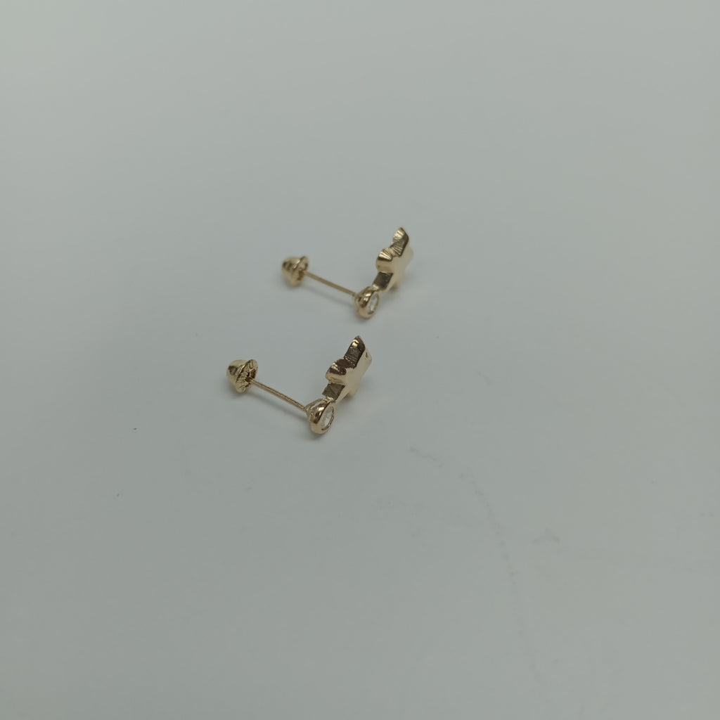 BROQUELES BROQUEL FIG ESTRELLA C CIRCONIA 14K 0.2603 GR (NUEVO)
