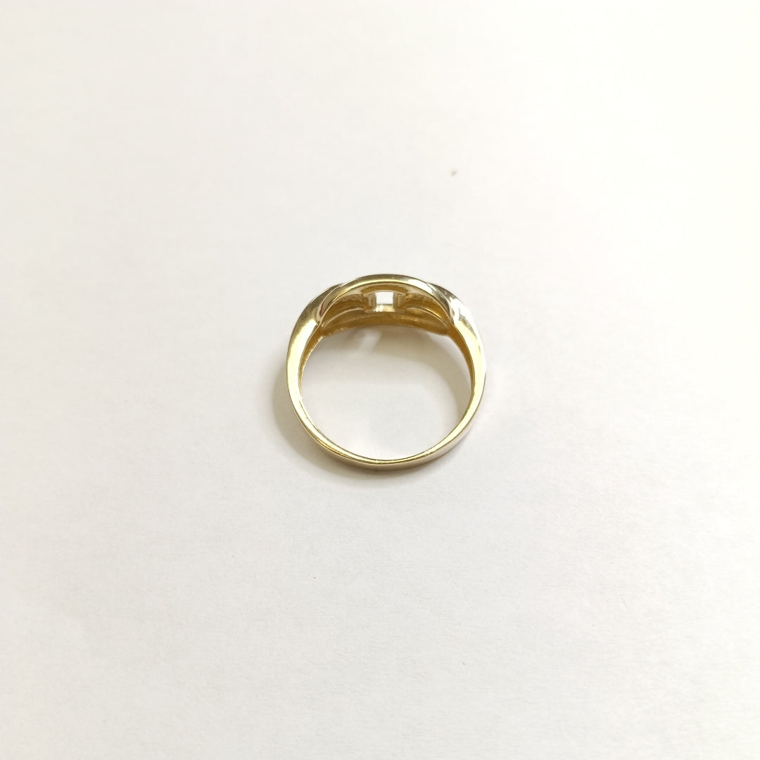 ANILLO ANILLITO C CIRCONIAS 10K 8.5 TALLA 2.7 GR (NUEVO)