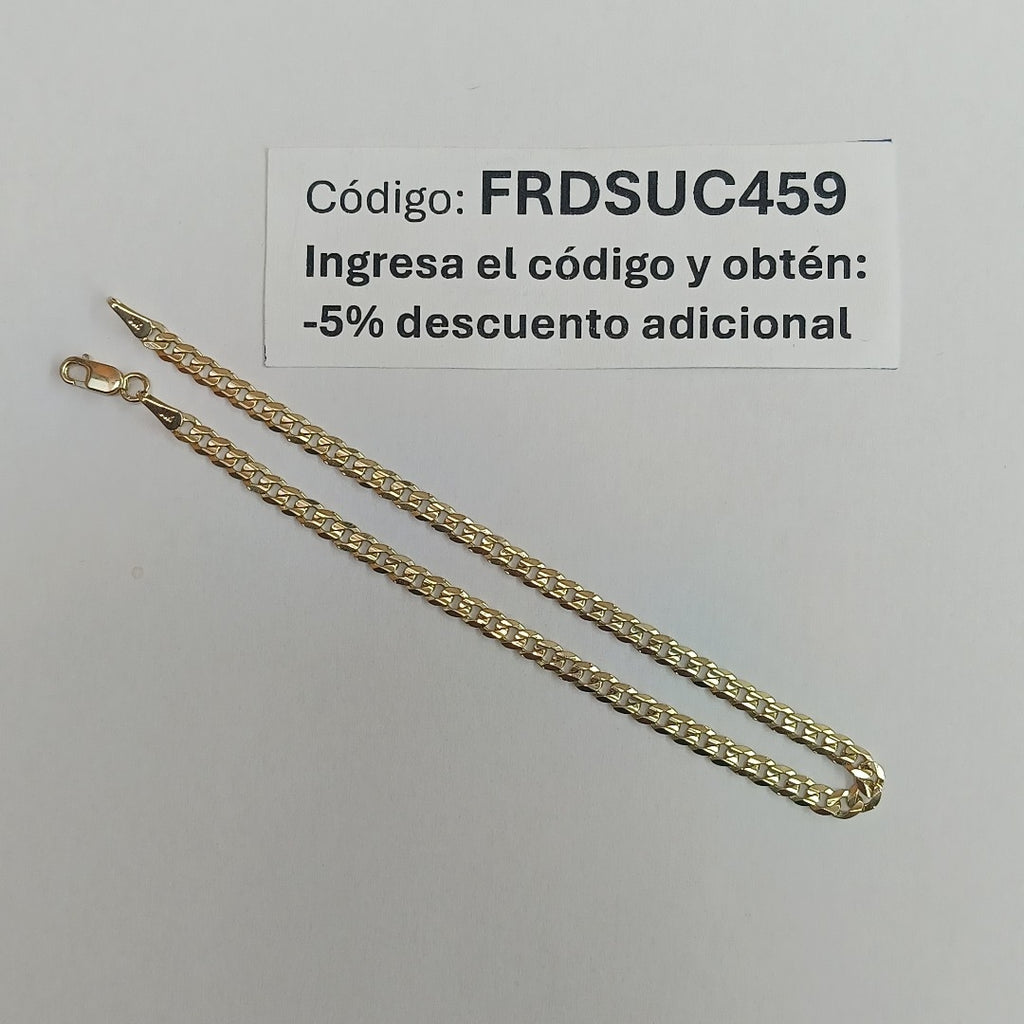 PULSERA BARBADA 14K 21 CM 3.6 GR (NUEVO)