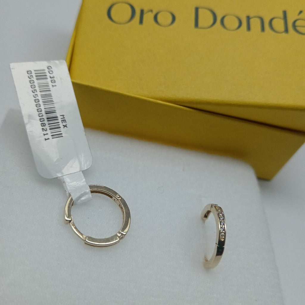 ARETES ARRACADAS LISAS 14K 2.3 GR (NUEVO)