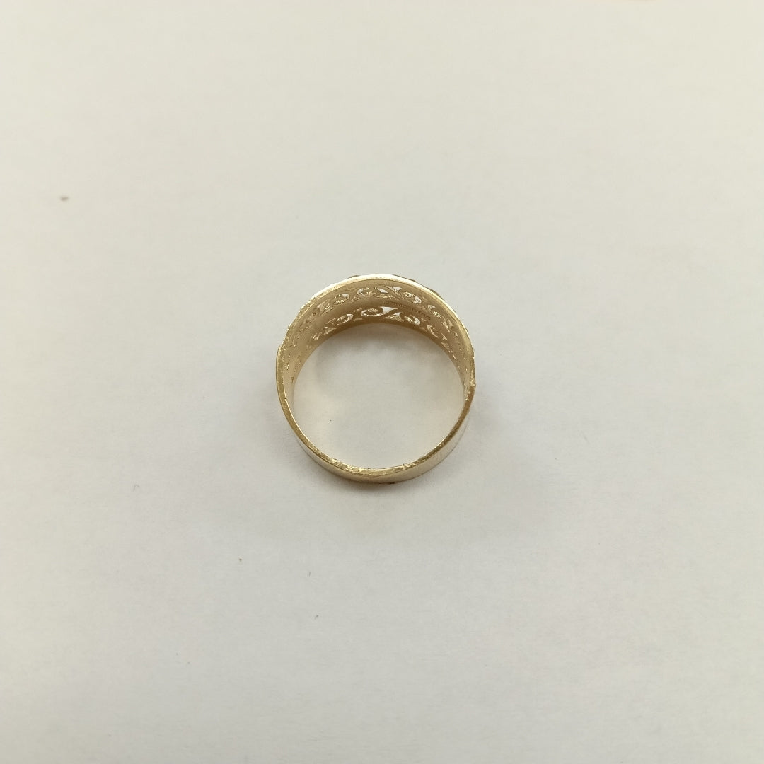 ANILLOS TIPO FILIGRANA COMBINADO 14K TALLA 7 2.8 GR (NUEVO)