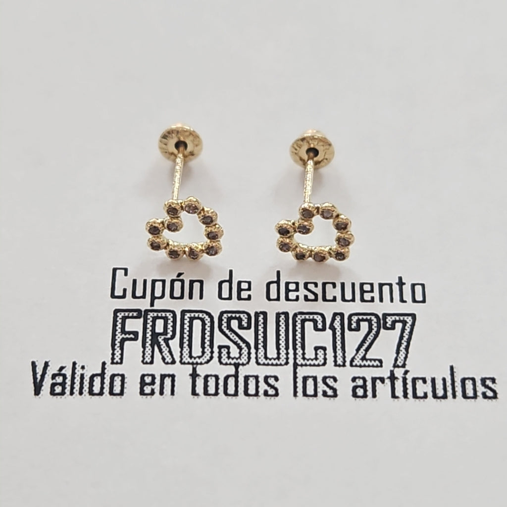 BROQUELES BROQUEL FIG CORAZON 14K 0.23 GR (NUEVO)
