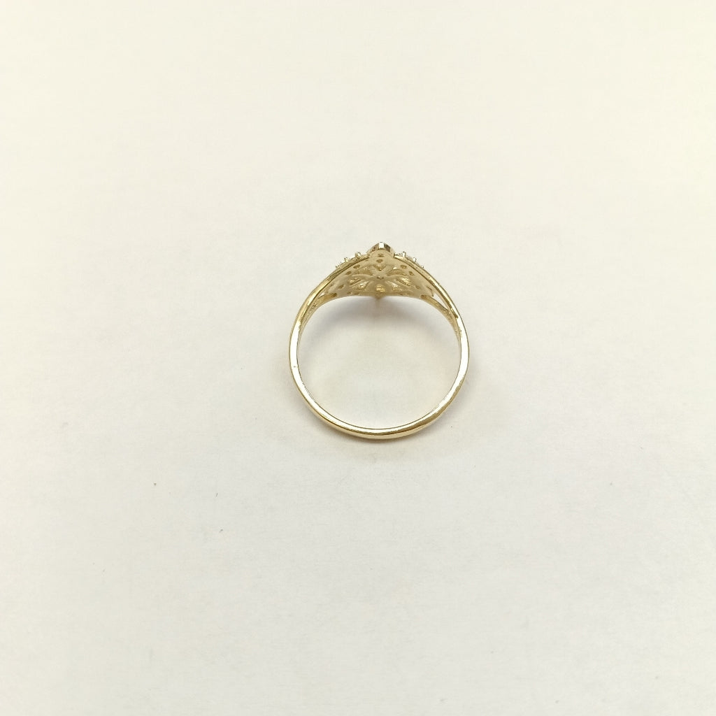 ANILLOS ANILLITO FIG NUDO DE BRUJA CON CIRCONIAS 10K TALLA 7 1.7 GR (NUEVO)
