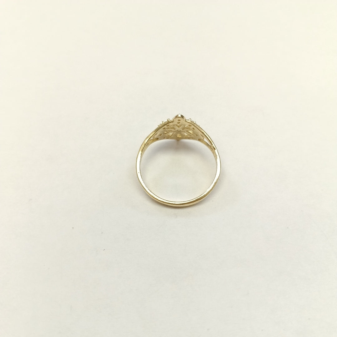 ANILLOS ANILLITO FIG NUDO DE BRUJA CON CIRCONIAS 10K TALLA 7 1.7 GR (NUEVO)