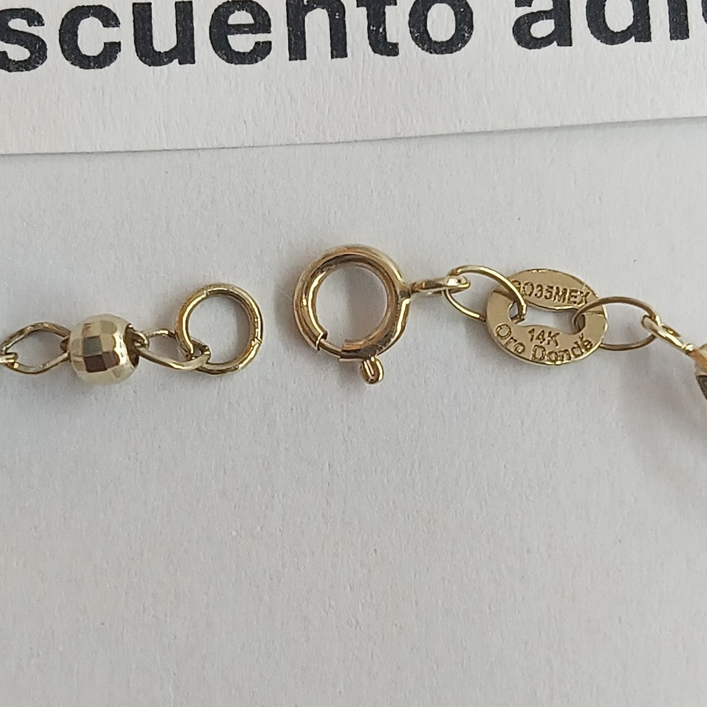 PULSERA ESPECIAL 14K 18 CM 2 GR (NUEVO)