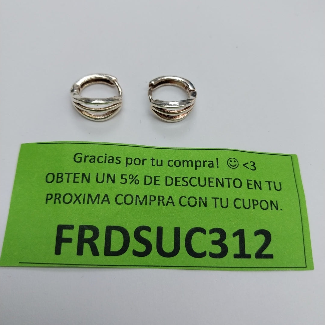 HUGGIES PLATA .925 2.7 GR (NUEVO)