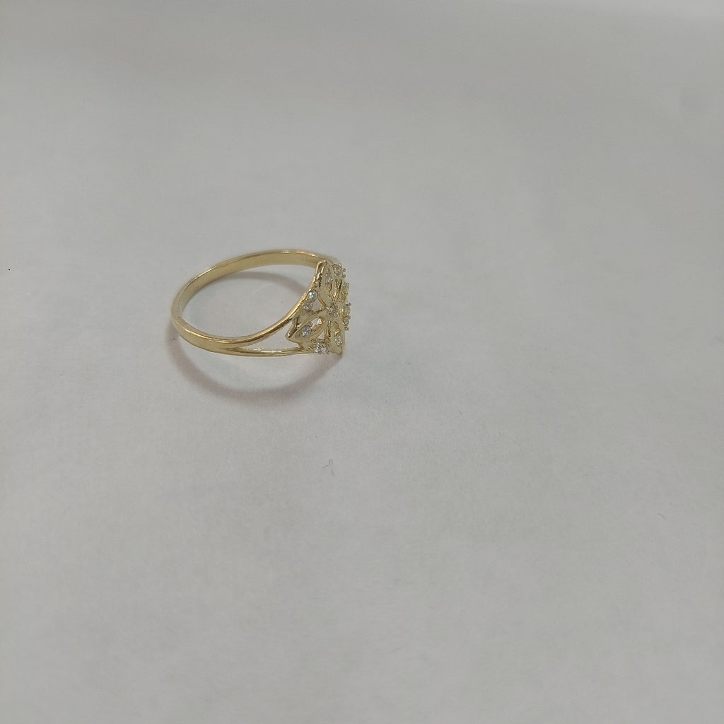 ANILLOS ANILLITO FIG NUDO DE BRUJA CON CIRCONIAS 10K TALLA 8 1.8 GR (NUEVO)
