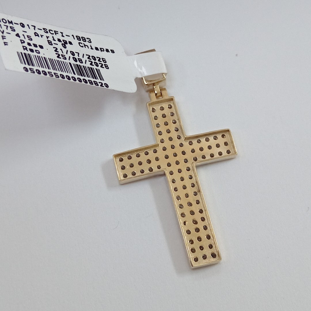 DIJE CRUZ C CIRCONIAS 14K 5 GR (NUEVO)