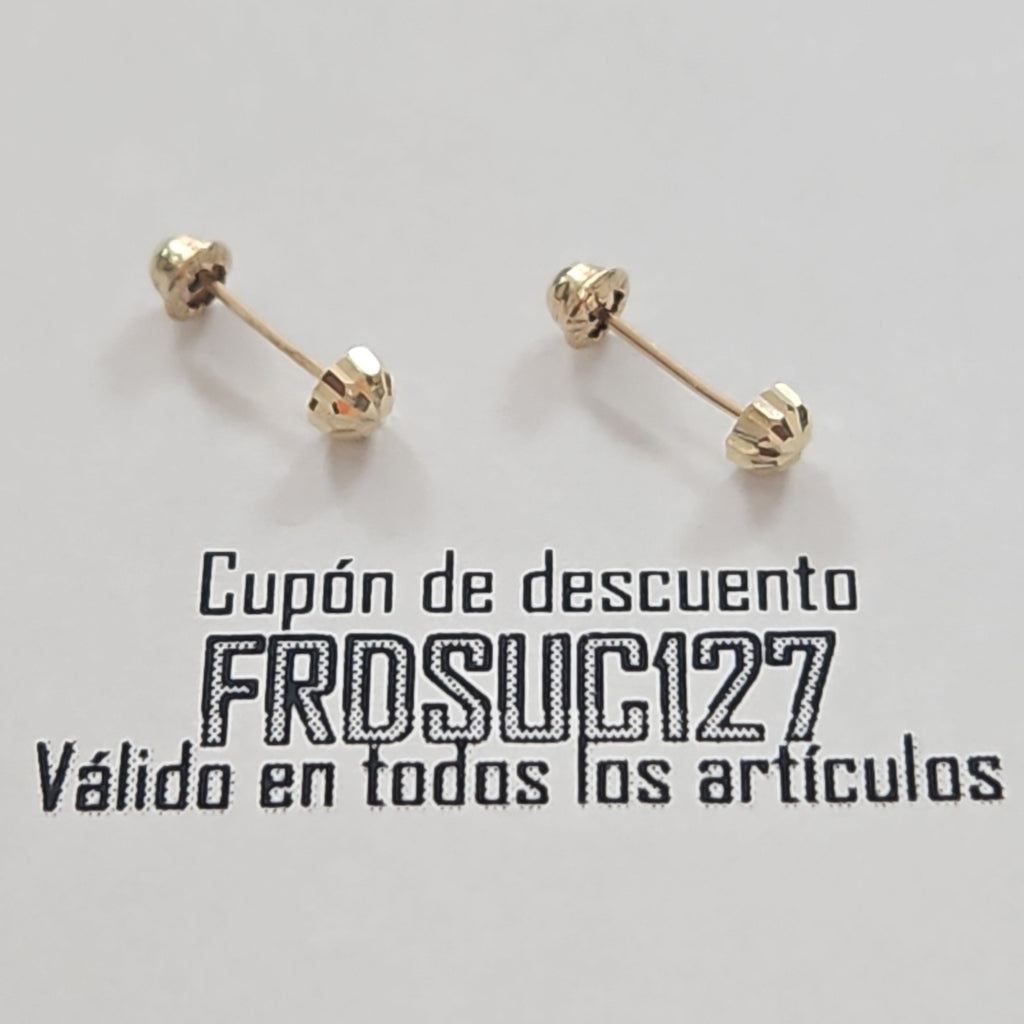 BROQUELES BROQUEL FIG HONGO 14K 0.17 GR (NUEVO)